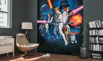 Produktbild von Komar Digitaldruck Vliestapete "Star Wars Poster Classic 1", bunt, 200 x 250 cm; 026-DVD2
