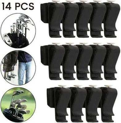 Produktbild von 14 Stück Golf Bag Clip Auf Putter Clamp Halter Putting Organizer Club Ball Marker