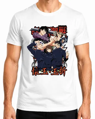 Immagine prodotto di Maglietta da uomo Jujutsu Kaisen Anime Manga Curse Magic Sukuna Gojo Yuji Gift, bianca, XL