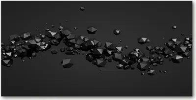 Produktbild von Tulup® Leinwandbild -100x50 cm - Wandkunst - Drucke auf Leinwand - Leinwanddruck  - Kunst: modern & klassisch - Schwarz - 3D-Abstraktion
