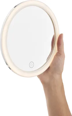 Produktbild von tesa Visioon Schminkspiegel Beleuchtung Touch Vergrößerung ohne Bohren - Chrom