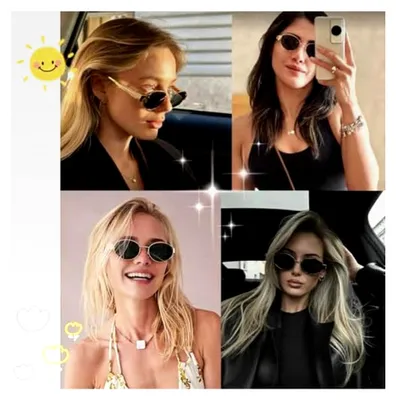 Produktbild von Damen Sonnenbrille, Retro Ovale Sonnenbrillen mit UV-Schutz