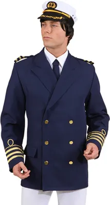 Admiral Jacke blau Kapitän Matrose Kostüm Jacket Mariene Offizier Karneval