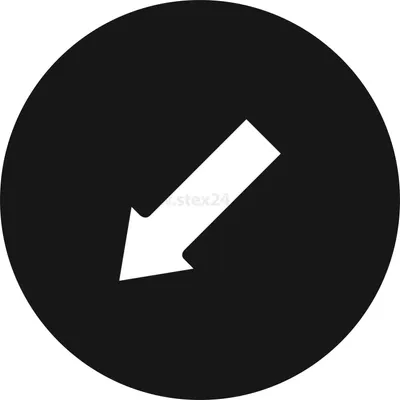 Produktbild von Georg Schlegel Bezeichnungsschild Grafik-Symbol Pfeil nach schräg links unten schwarz - 1 Stück