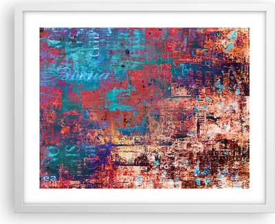 Produktbild von Gerahmtes Poster - Weißer Rahmen - Graffiti modern - 50x40 cm - Wand Bild - Wanddeko - Wandbilder - Kunstposter - Wandposter - Bilderrahmen - Bilder - Kunstdruck - Wandbild - P2WAA50x40-3648