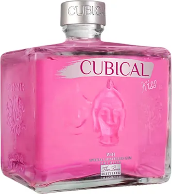 A bottle of Cubical Kiss gin.