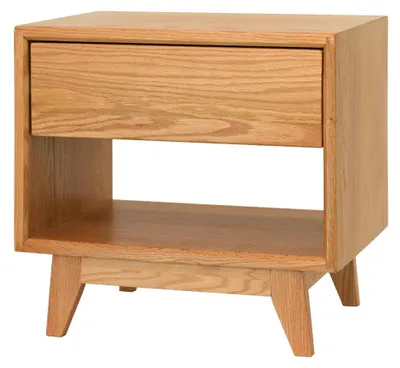 Produktbild von Nachtschrank mit Schublade aus massivem Eichenholz