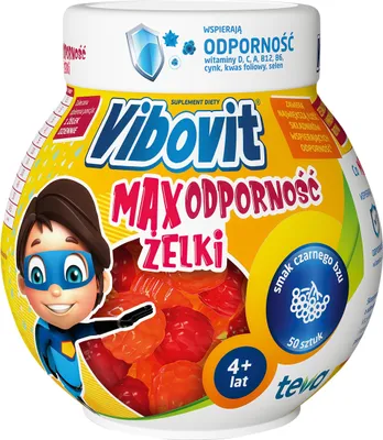 Immagine prodotto di Vibovit Max Immune Strength, 50 orsetti gommosi - integratore alimentare dalla Polonia