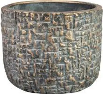 Produktbild von Glänzender Steingut Blumentopf für Zimmerpflanzen, Erdtöne, Ø 11 cm, 9 cm hoch