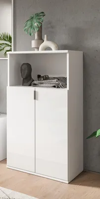 Produktbild von Schuhkommode Projekt X | weiß  / weiß Hochglanz
