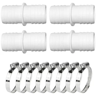 Produktbild von Poolschlauch Verbinder 38mm auf 38mm 4 Stück mit Schlauchschellen