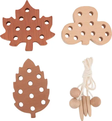 Produktbild von Einfädelblätter-Spielzeug-Set aus Holz, verdicktes Erkennungs-Lernspiel-Set