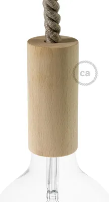 Immagine prodotto di Creative-Cables Kit portalampada E27 in Legno per cordone XL - Neutro