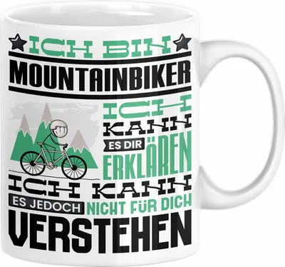 Produktbild von Mountainbiker Geschenk Kaffee-Tasse Geschenkidee für Mountainbiker Ich Bin Mountainbiker Ich Kann Es Dir Erklären Jedoch Nicht Für Dich Verstehen Spruch Lustig (Weiß)