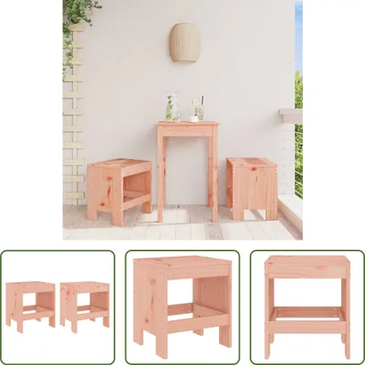 Produktbild von The Living Store Gartenhocker 2 Stk. 40x36x45 cm Massivholz Douglasie