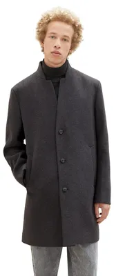 Produktbild von TOM TAILOR Denim Herren 3-Knopf Wollmantel mit Stehkragen