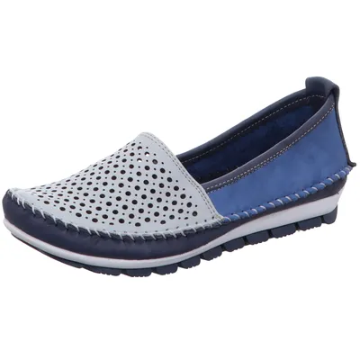 Zdjęcie produktu dla Damskie skórzane baleriny typu mokasyny Gemini 382013-01, rozmiar: 41 EU, kolor: niebieski