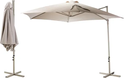 Produktbild von Sonnenschirm YORK D 300 cm beige Ampelschirm Gartenschirm
