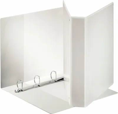 Produktbild von Esselte Panorama Ring Binders 4 x 40 White, A4, Kunststoff, Weiß, 4 cm, 6,3 cm
