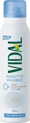 Produktbild von Vidal Asciutto Invisibile Deodorant Spray Talc 48h