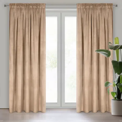 Produktbild von Zasłona na taśmie o matowym wykończeniu MELANIE 140X270 beżowa