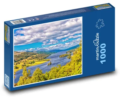 Zdjęcie produktu dla Puzzle 1000 Szkocki krajobraz i jezioro - martinpuzzle