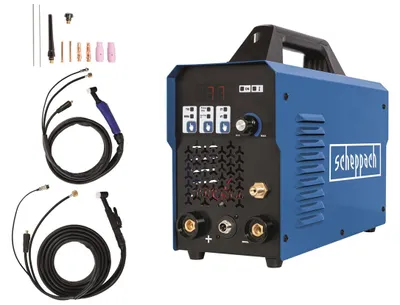 Image de Poste à souder digital WIG1000Multi - Multi procédés TIG MMA - 15/160A - AMPS 230V Masque, Eletrodes et Buses incluses - SCHEPPACH - 5906611901