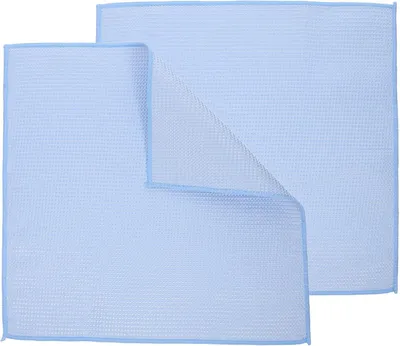 Produktbild von 2 Stück blaue Mikrofaser-Waffeltücher für die Autoreinigung, saugfähige und schnell trocknende Tücher für die Fahrzeugpflege und den Haushalt