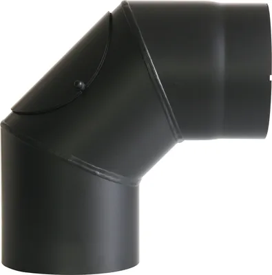 Produktbild von Ofenrohr Senothern Ø 150 mm Universal Bogenknie 90° mit Tür schwarz
