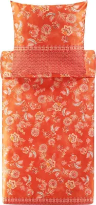 Produktbild von Bassetti Mako-Satin-Bettwäsche-Garnitur CHIAIA Farbe R1 TANGERINE Größe 135x200 cm + 80x80 cm