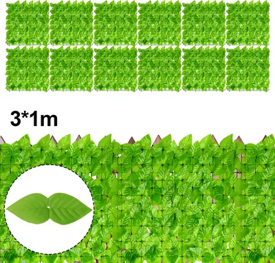 Obrázok produktu pre TolleTour 1*3M súkromie živý plot vetrolam brečtan súkromie obrazovka balkón obloženie listy plot, umelý živý plot súkromie živý plot rastliny živý plot stena dekorácie, zelená