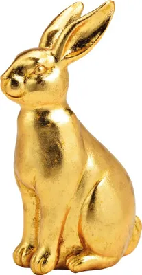 Immagine prodotto di Coniglietto di Pasqua Decorazione pasquale Figurina di Pasqua in poliresina dorata 22 cm