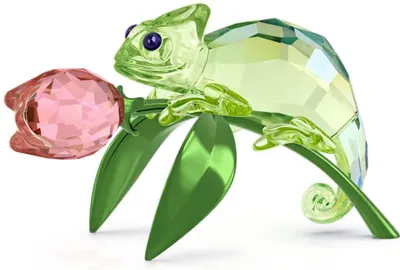 Zdjęcie produktu dla Swarovski IDYLLIA-CHAMAELEON UND TULPE Swarovski Dekofigur | Art.-Nr. 5719811 9009657198116