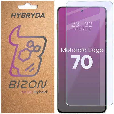 Produktbild von Flexibles Hybridglas für Motorola Edge 70, Bizon Glass Mule