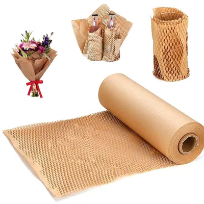 Honigwabenpapier Rolle 30 cm x 30 m, braun, Polsterpapier