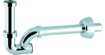 Siphon verchromt, 1 1/4 x 100 mm, Ø 32 mm, 250 mm