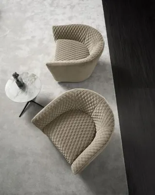 Produktbild von Sessel Sitz Sitzer Design Wohnzimmer Polster Holz Polster Moderne Luxus Grau Neu