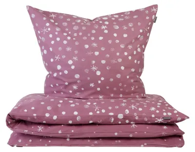 Produktbild von SCHIESSER Bettwäscheset Runa | Winterprint | Feinbiber | 2-teilig | 100% Baumwolle | Kuschelweich | YKK-Reißverschluss | 135x200 cm + 80x80 cm | Rosa