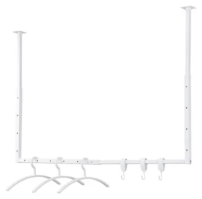Produktbild von HOME DELUXE Garderobenleiste SWAY Weiß - ausziehbar|Kleiderstange Industrial, Handtuchhalterung