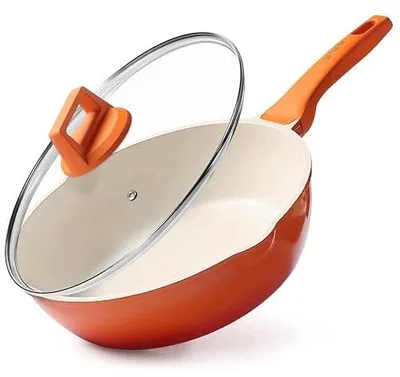 Zdjęcie produktu dla Patelnia do duszenia 30 cm nieprzywierająca ze szklaną pokrywką