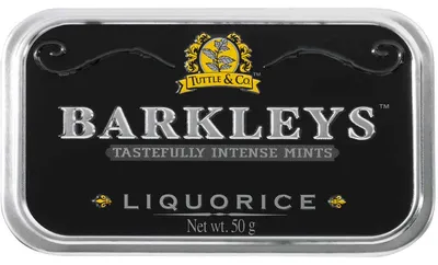 Immagine prodotto di Barkleys Pastiglie di liquirizia con liquirizia in barattolo di metallo 50g