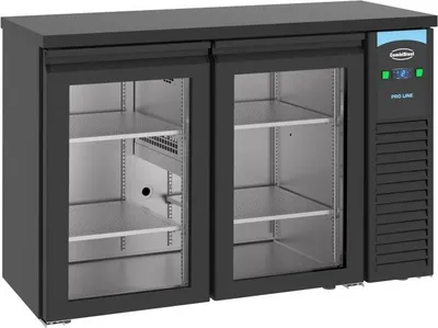 Zdjęcie produktu dla Barek chłodniczy Combisteel, czarny, 2 szklane drzwi