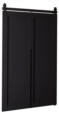 Produktbild von KierMoebel Schiebetür Komplettset QUDIO M1 Schwarz 106x205x3,2 cm Wohnzimmer Schiebetür
