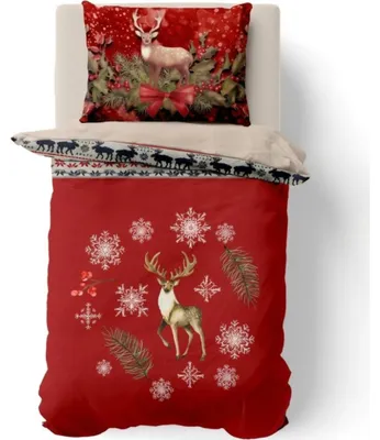 Produktbild von 3D-Weihnachts-Rentier-Bettwäsche