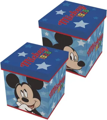 Produktbild von Mickey Mouse Stoff-Spielzeugaufbewahrungshocker mit Sitzgelegenheit