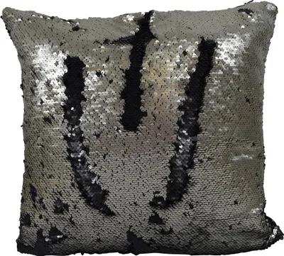 Produktbild von Kissen Pailletten Dekokissen 40x40cm inkl. Füllung Wendepailletten silber