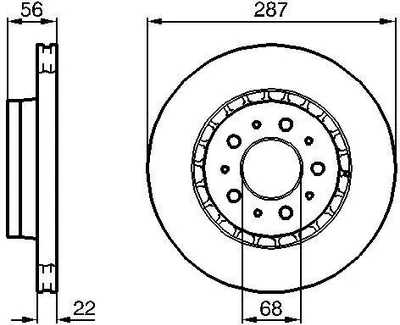 Produktbild von 2x BOSCH Bremsscheibe 0 986 478 388 für VOLVO 940 Kombi (945) 740 Kombi (745)