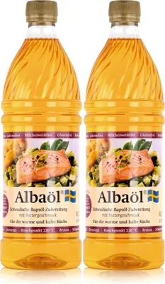 Produktbild von Albaöl Schwedische Rapsöl-Zubereitung mit Buttergeschmack 0,75L (2er Pack)