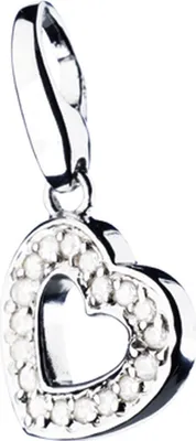 Produktbild von Charm Giorgio Martello Milano Herz mit Zirkonia, Silber 925 Silber Onesize