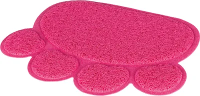 Produktbild von TRIXIE Vorleger für Katzentoiletten, Pfote, PVC, 40 x 30 cm, pink